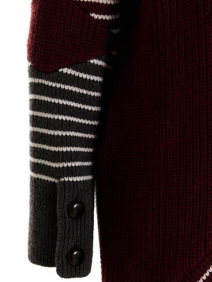 Overcoat by Stella McCartney for women in virgin wool multicolor & striped showcases a enveloping silhouette, detailed with distinctive pockets and a enveloping .
