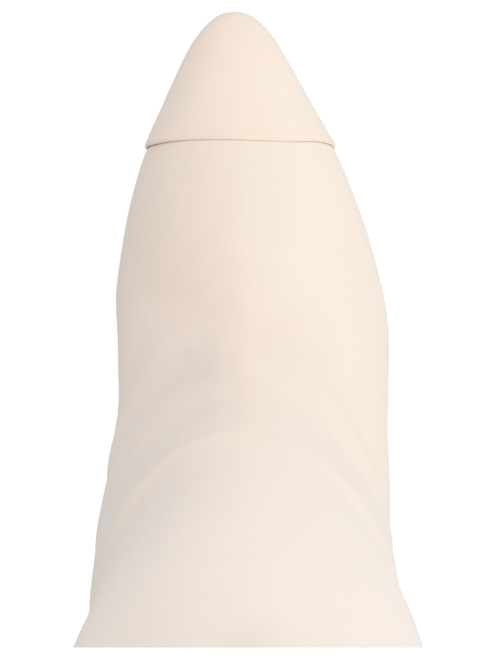 Over-The-Knee Boots by ALEVÌ for women in leather white features an high-performance silhouette, showcasing the sophisticated design of the Women's Leather Over-The-Knee Boots with a and a refined pointed toe style.
