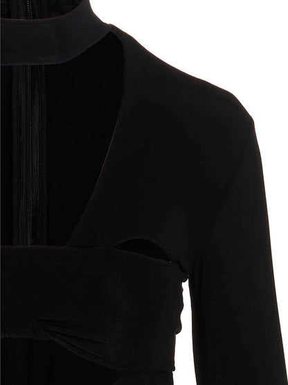 Bodysuit by Ambush for women in stretch viscose black features a exclusive silhouette, artfully finished with a exclusive and for a exclusive look.