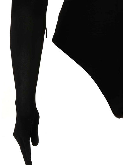 Bodysuit by Ambush for women in stretch viscose black features an exquisite silhouette with a refined and exquisite detailing.