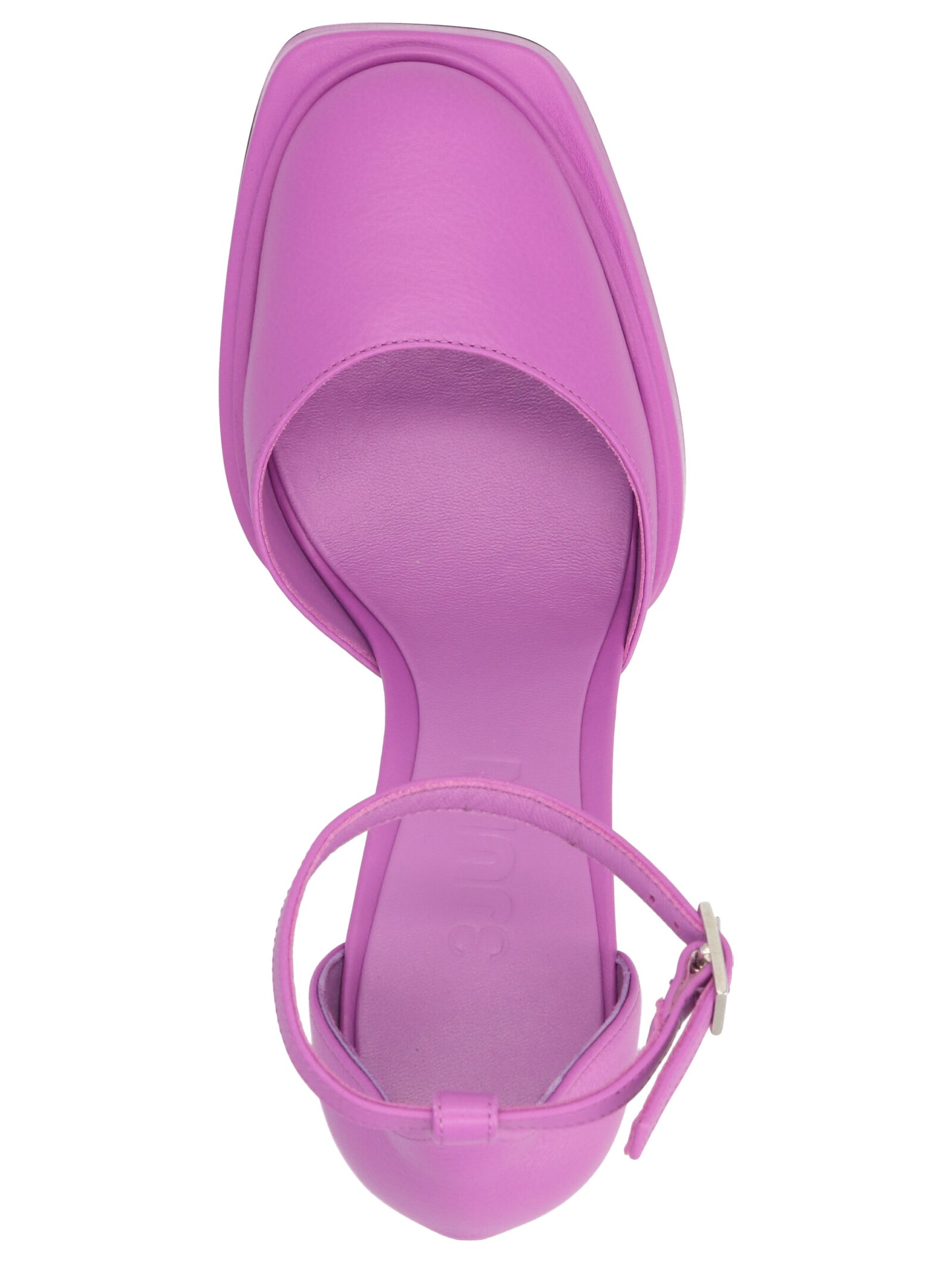 High-Heel Platform Ankle Strap Pumps Heels by 3Juin for women in leather purple features a effortlessly chic Women's Leather High-Heel Platform Ankle Strap Pumps Heels design with a sophisticated high-heel platform and elegant pointed toe style.