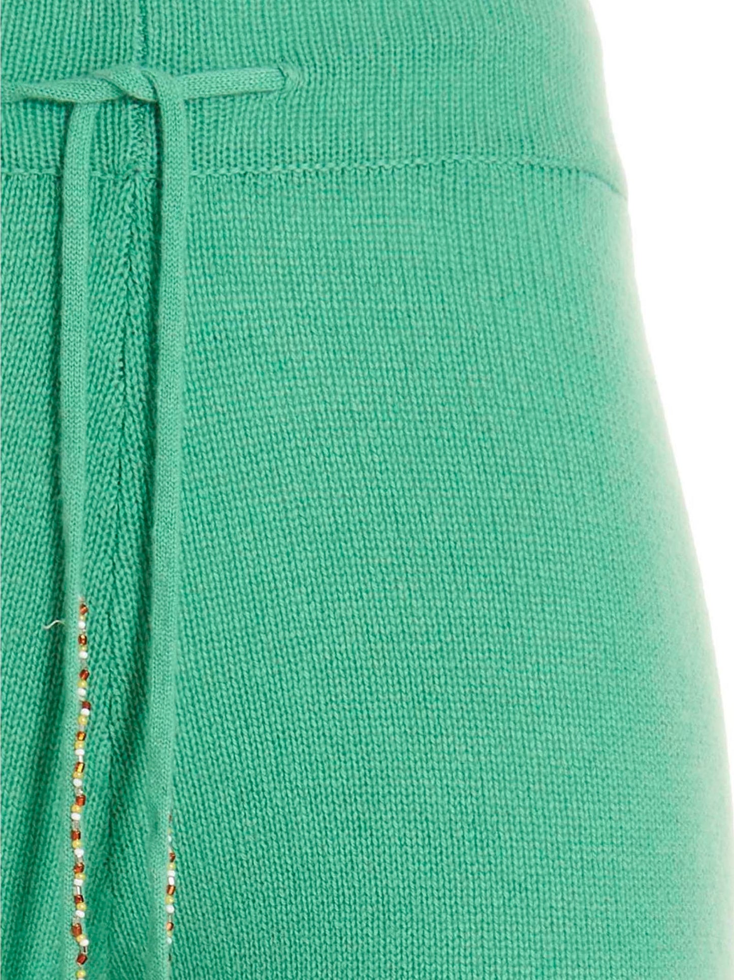 Trousers by MIXIK for women in cashmere bicolour & green features an on trend silhouette, showcasing a sophisticated with a long and for an on trend finish.