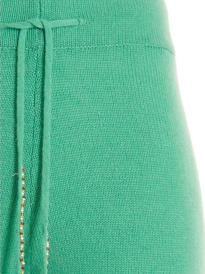 Trousers by MIXIK for women in cashmere bicolour & green features an on trend silhouette, showcasing a sophisticated with a long and for an on trend finish.