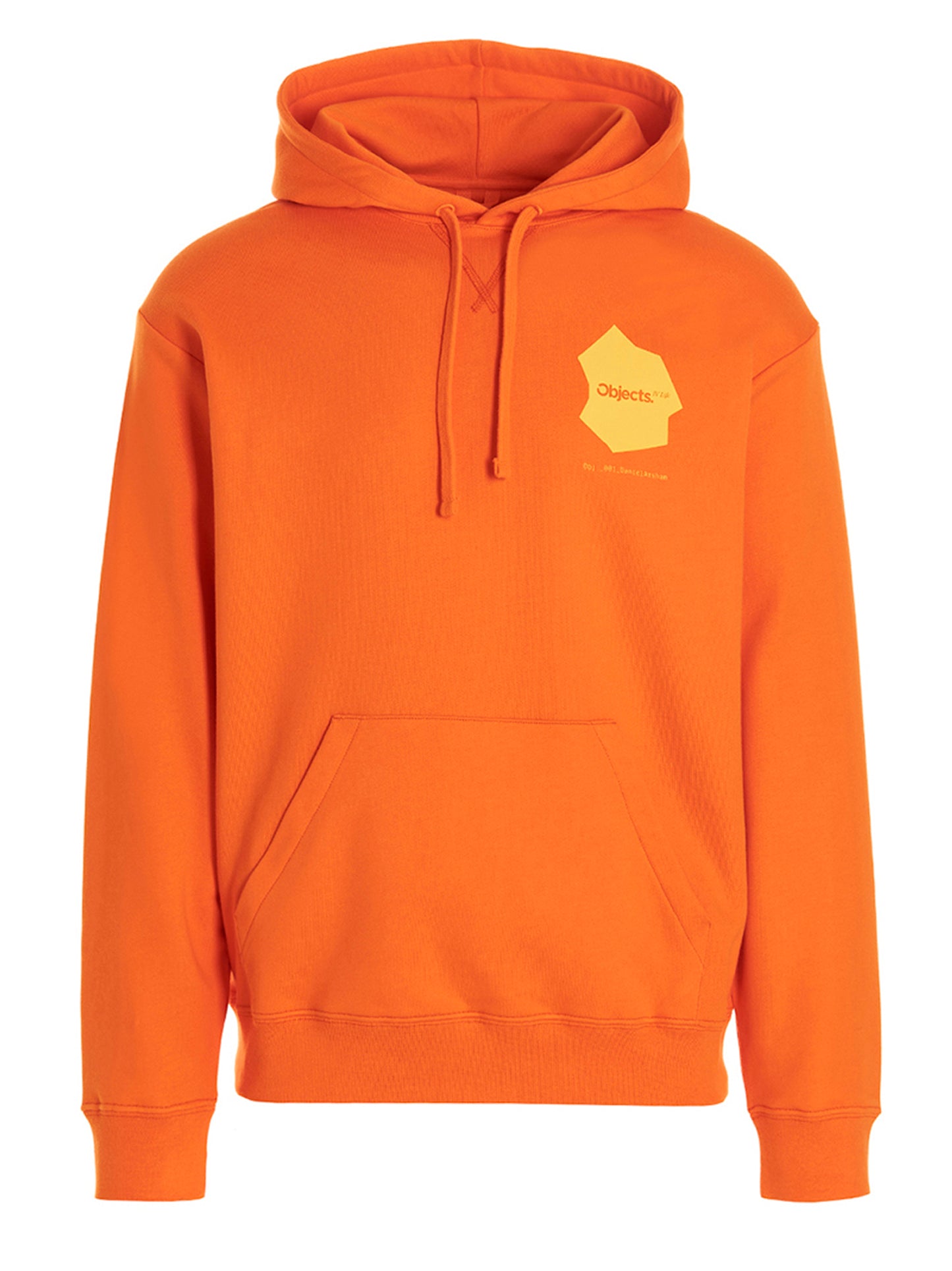 Sweatshirt Hoodie by Objects IV Life for men in cotton orange & print showcases a city-ready silhouette, artfully detailed with a signature hooded neckline and for a city-ready finish.