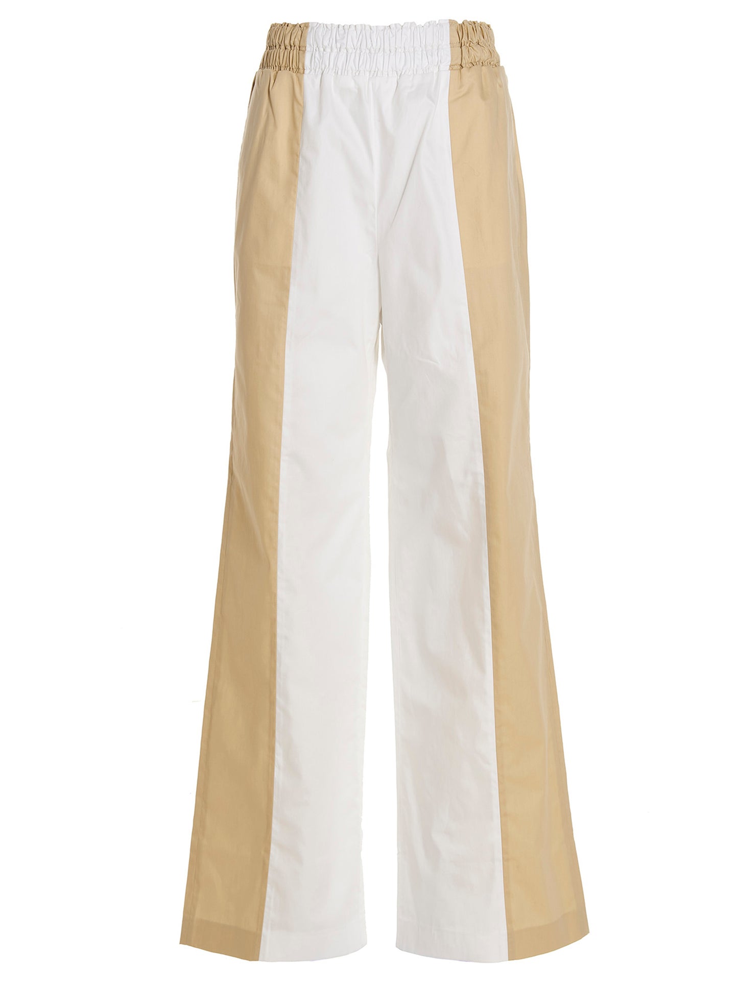 Casual Pants by Fabiana Filippi for women in cotton multicolor features an sartorial relaxed-fit and long with a cut for a sartorial finish.