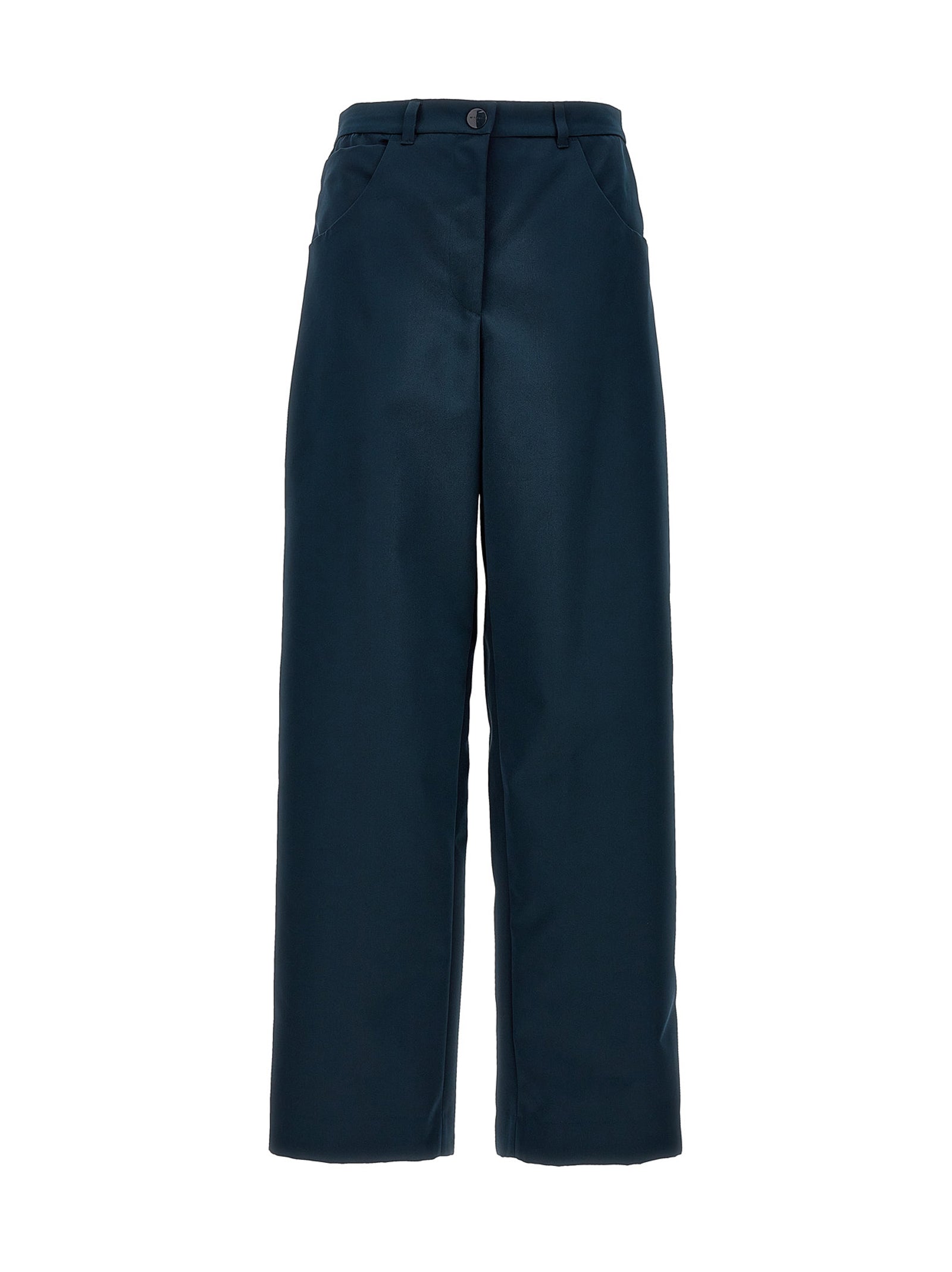 Cargo Pants by Etro for women in polyester blue features an tailored with a high rise and long, creating a tailored utilitarian silhouette.