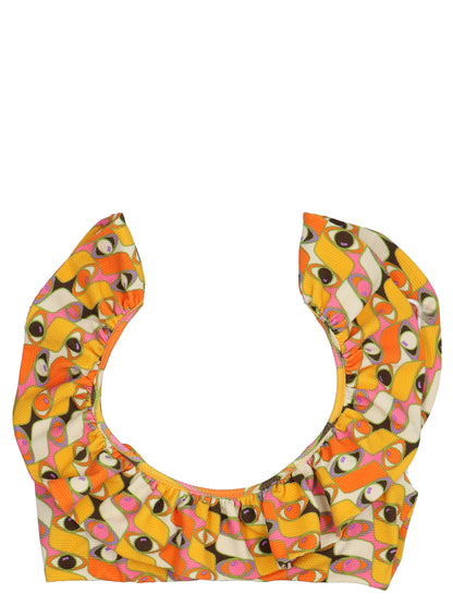 Swimwear Top from La Double J for women in stretch polyamide multicolor & print features an sleek design from the Women's Stretch Polyamide Swimwear Top collection, highlighting a resort-ready fit for a sleek look.