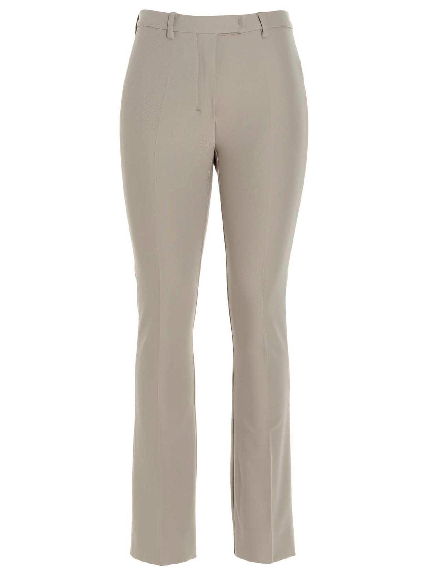 Trousers by S Max Mara for women in stretch viscose cotton beige features an sartorial silhouette, showcasing a precise flared and long with a sartorial for a refined look.