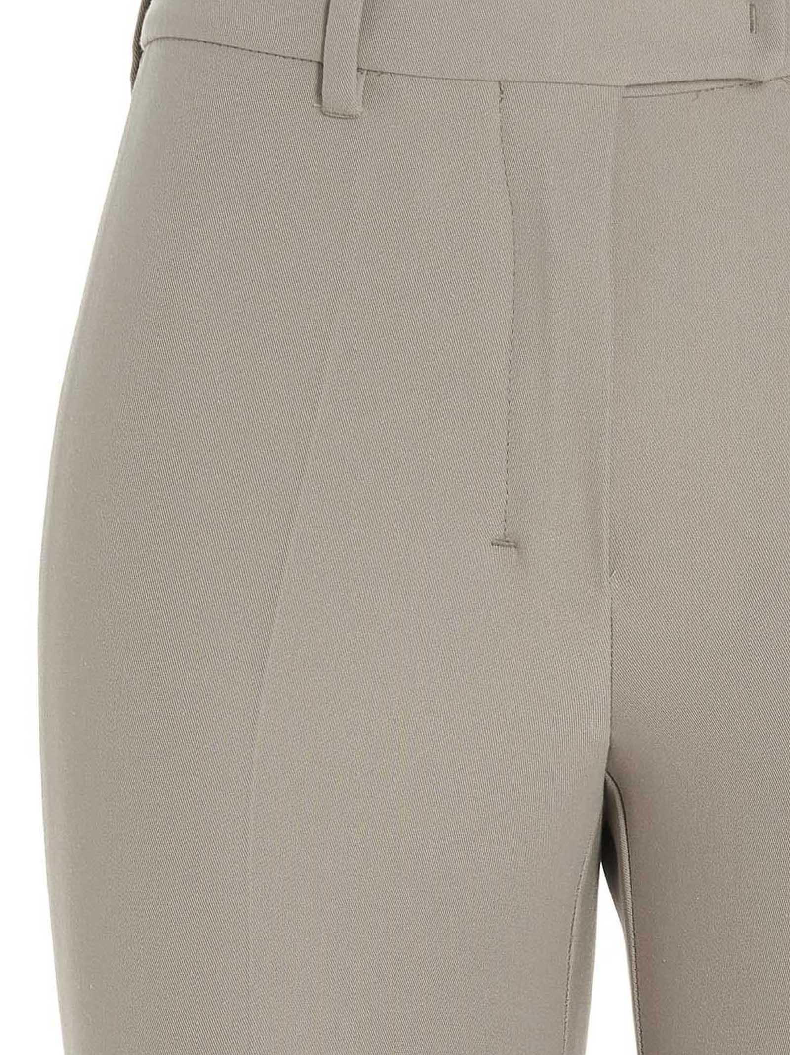 Trousers by S Max Mara for women in stretch viscose cotton beige features a artisanal silhouette, showcasing a sophisticated flared with a long and for a artisanal finish.