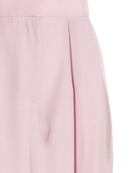 Casual Pants by Alexander McQueen for women in wool multicolor & pink features an refined tailoring silhouette, showcasing a premium with a and long cut for a refined tailoring look.