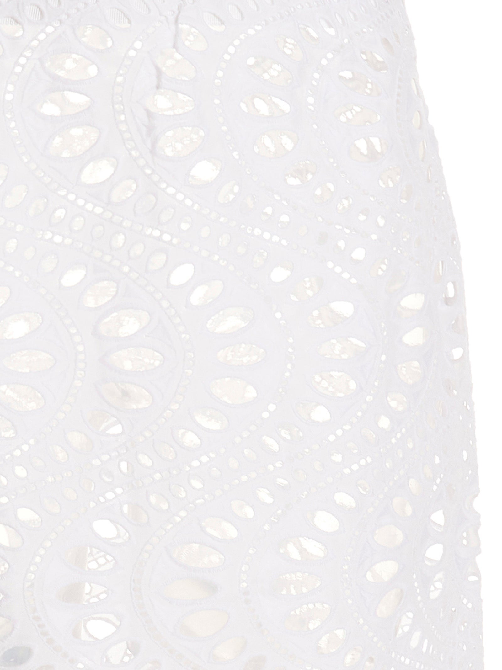 Skirt by Giambattista Valli for women in cotton white features a contoured silhouette from the Women's Cotton Skirt collection, characterized by its contoured mini for a contoured finish.
