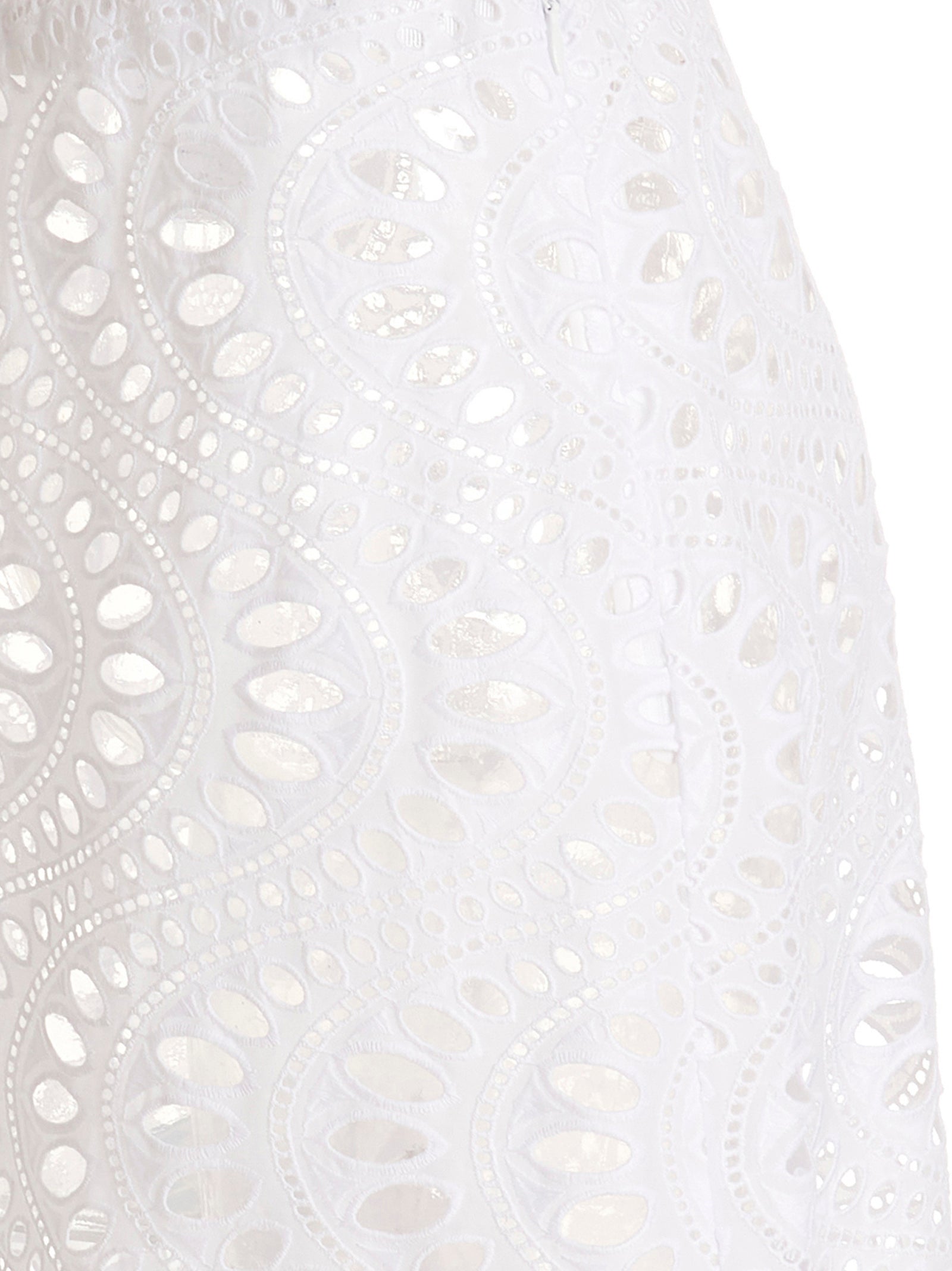 Skirt by Giambattista Valli for women in cotton white showcases a dramatic silhouette, artfully capturing the essence of the Women's Cotton Skirt in a dramatic mini cut for a refined look.
