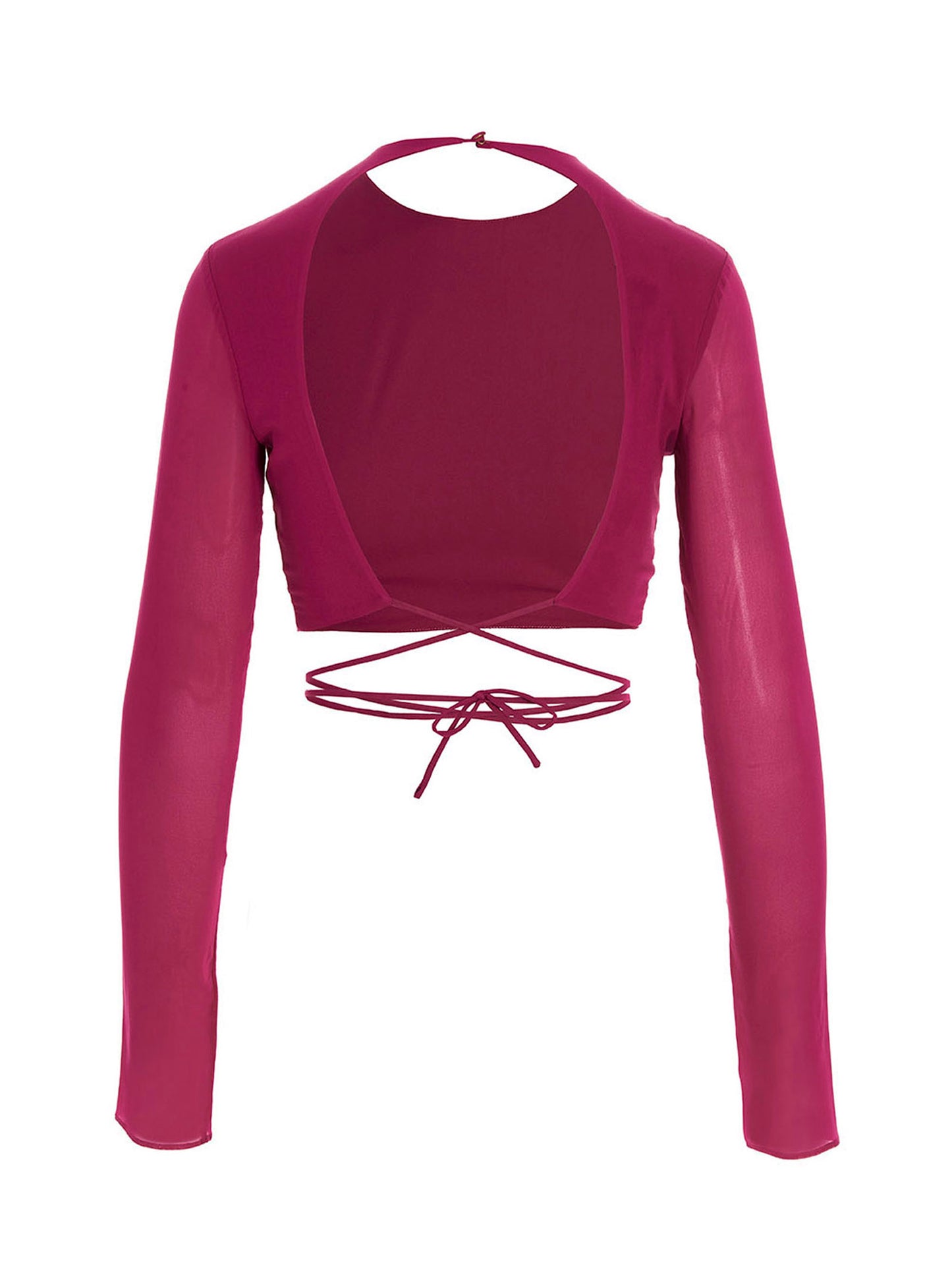 Shirt by The Andamane for women in silk fuchsia presents a discerning silhouette, showcasing a sophisticated and for a truly discerning finish.