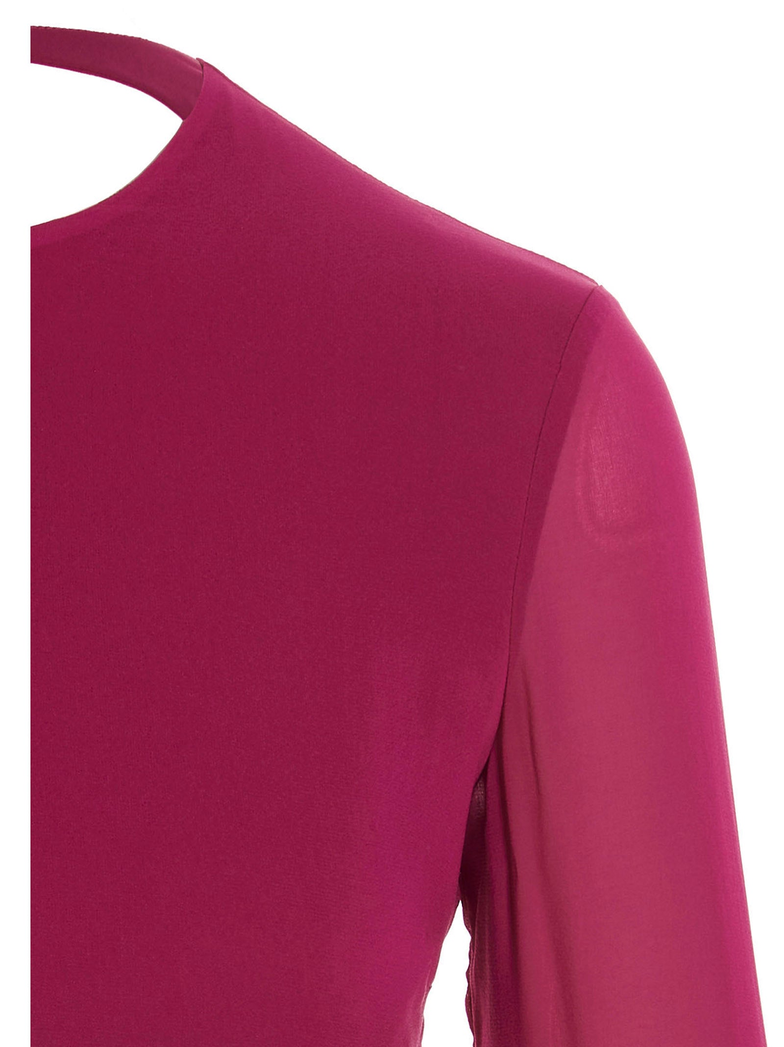 Shirt by The Andamane for women in silk fuchsia features an polished silhouette, showcasing a sophisticated and detail for a truly polished finish.