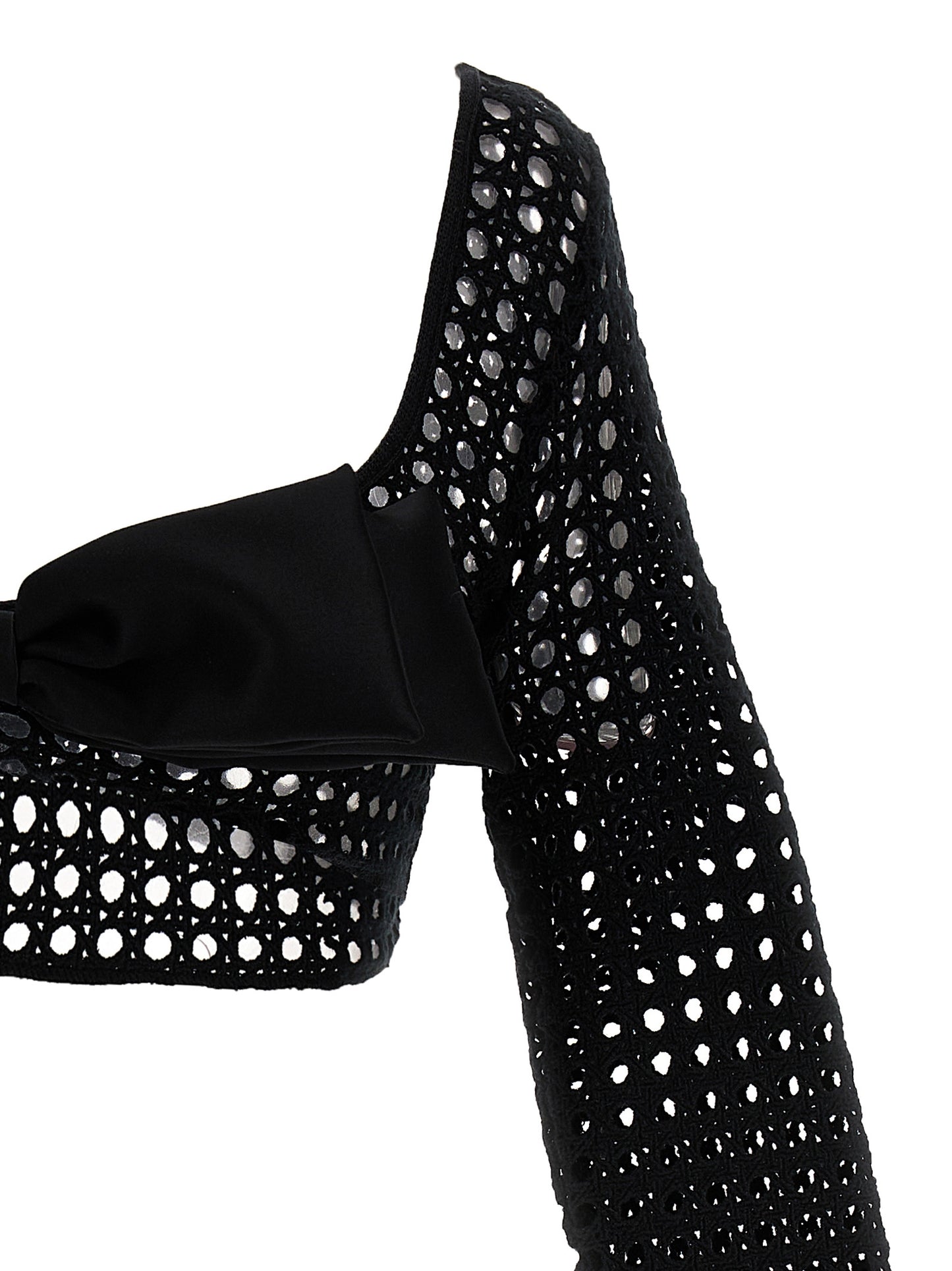 T-Shirt by Giambattista Valli for women in stretch polyester black showcases a unassuming silhouette, artfully detailed with a refined and unassuming for a sophisticated, contemporary look.