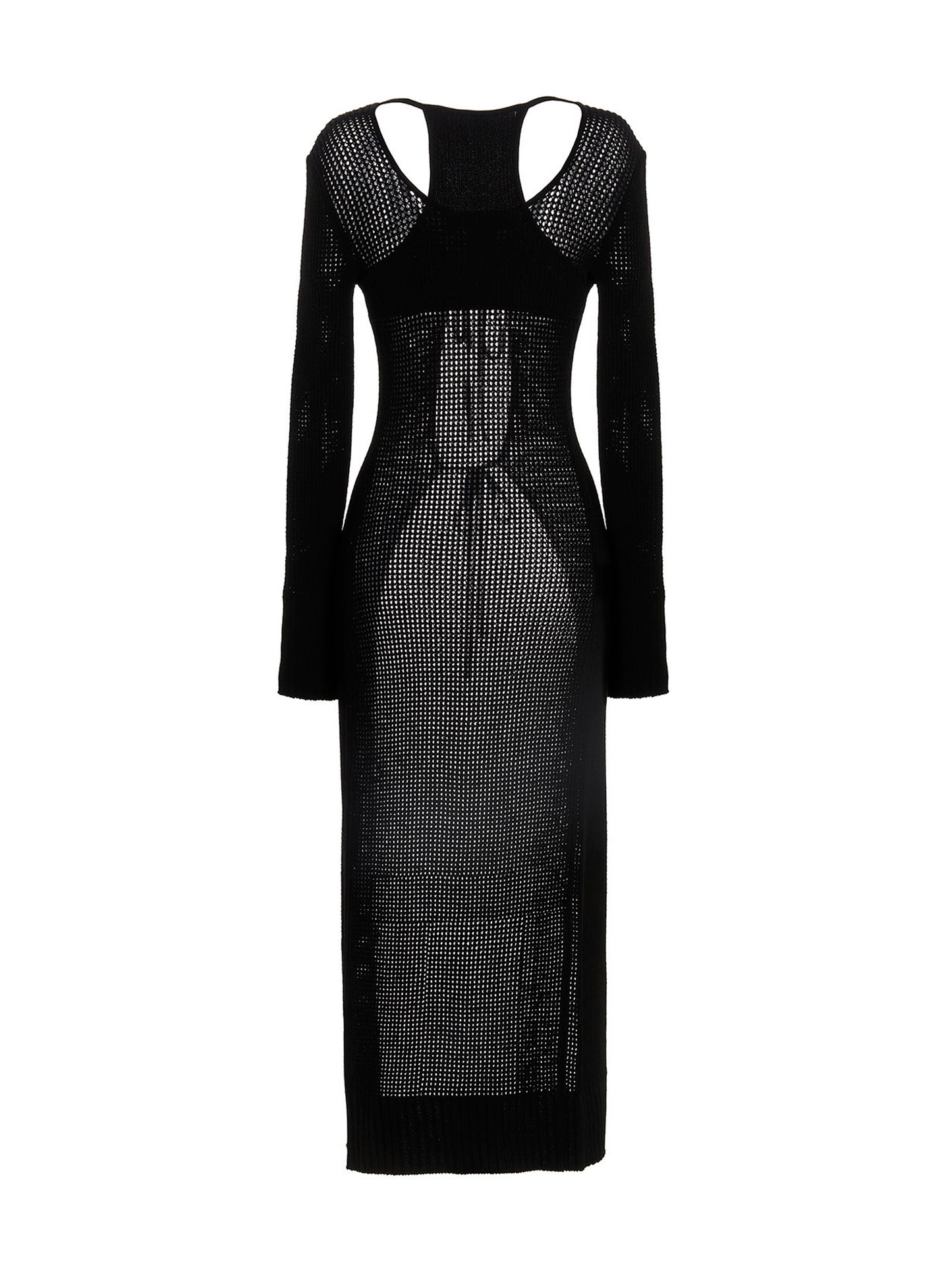 Cardigan by ANDREĀDAMO for women in viscose polyester & polyamide black features an impeccable silhouette, showcasing a sophisticated and detail for a truly impeccable finish.