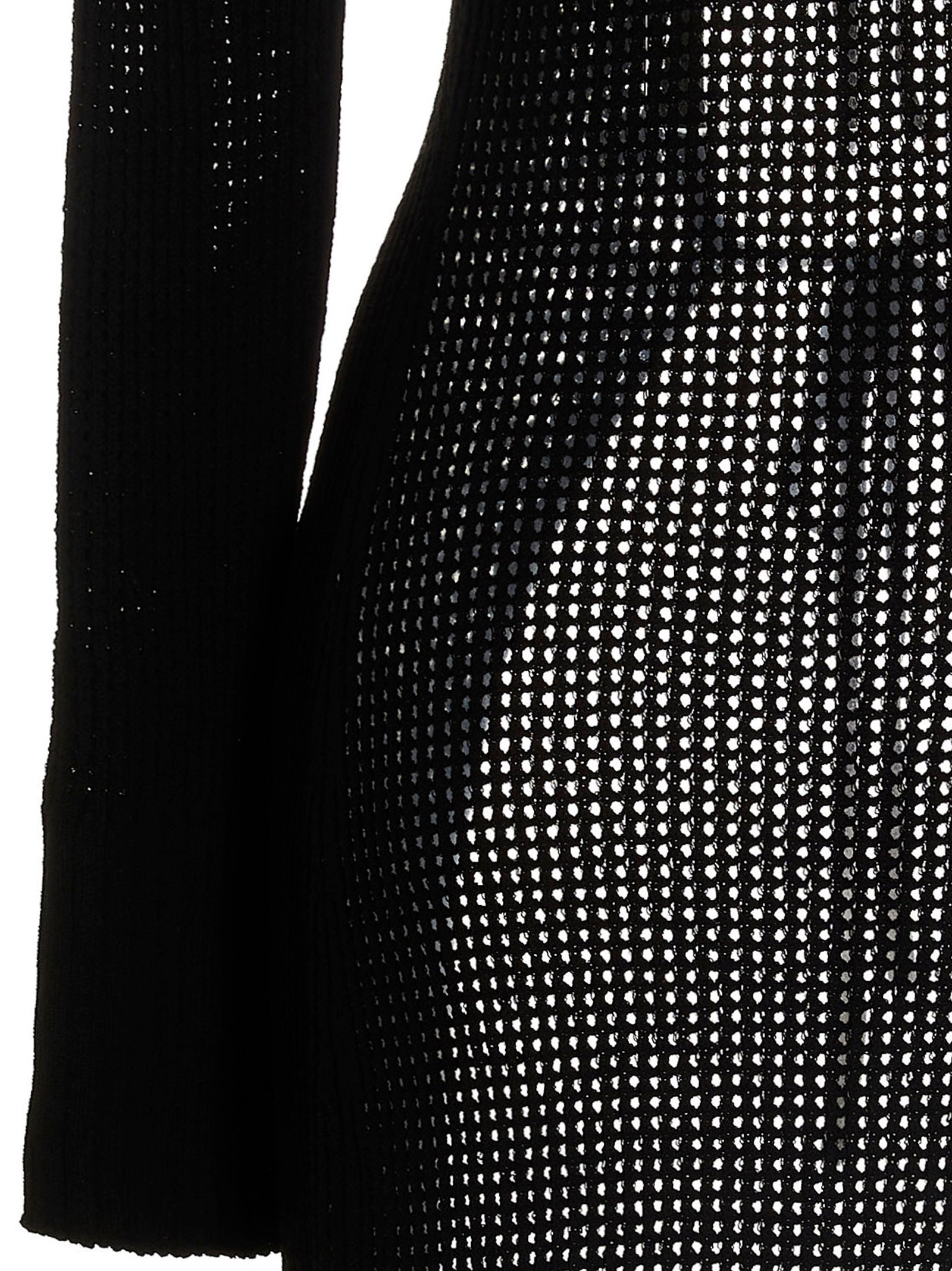Cardigan by ANDREĀDAMO for women in viscose polyester & polyamide black showcases a luxurious silhouette, meticulously detailed with a sophisticated and for a refined finish.