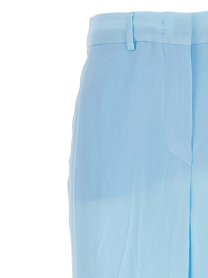 Sportmax Women's Viscose Trousers - Light Blue
