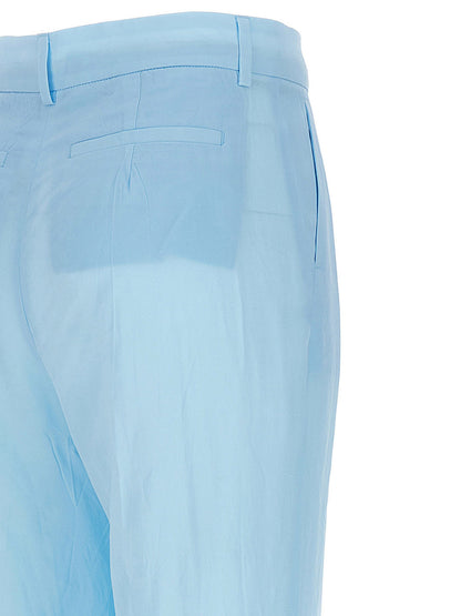 Sportmax Women's Viscose Trousers - Light Blue
