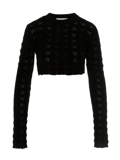 Cardigan by Sportmax for women in cashmere black features a dramatic silhouette, showcasing a sophisticated and dramatic long-sleeve detail for a timeless, premium look.