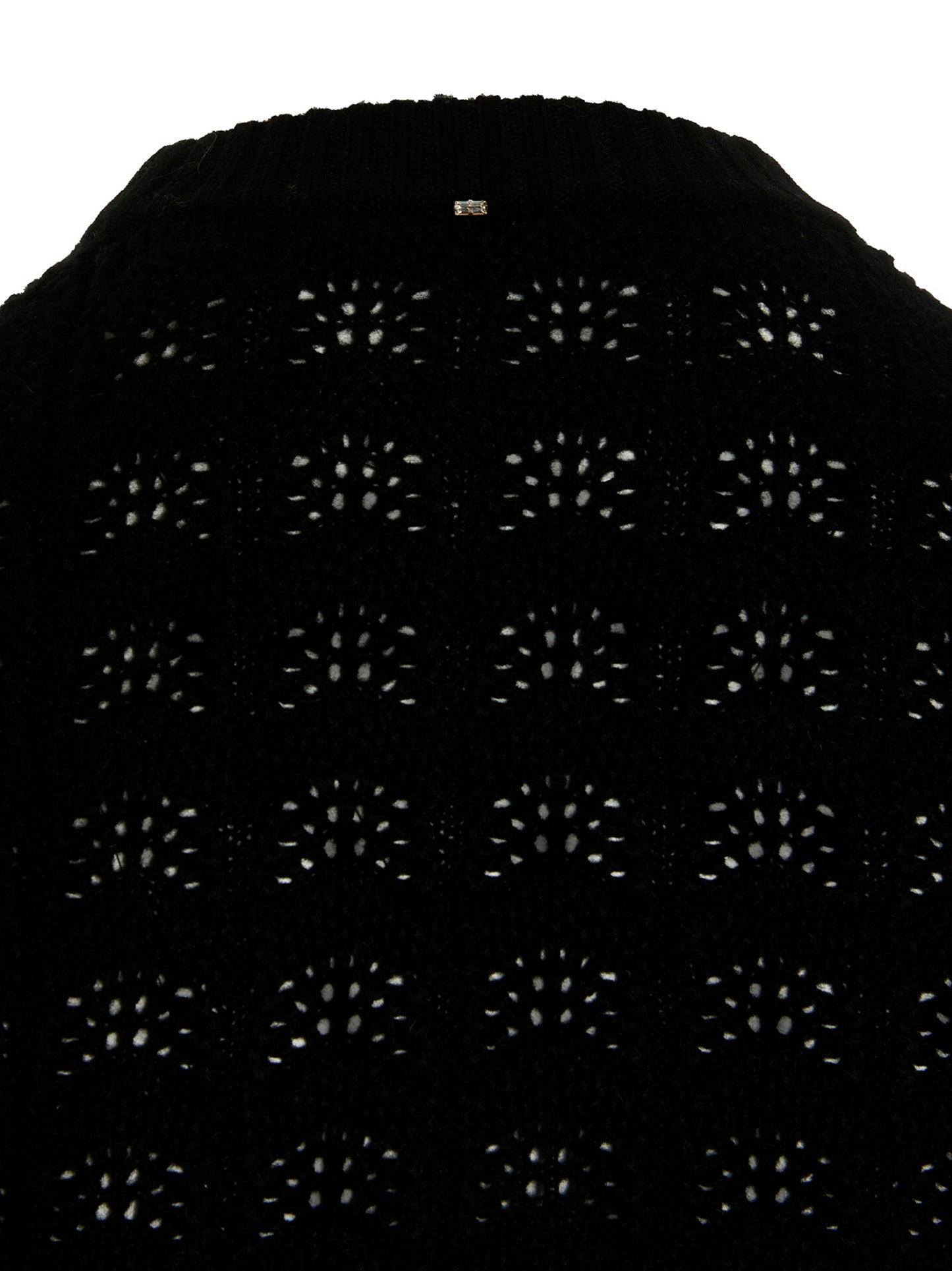 Cardigan by Sportmax for women in cashmere black features a dramatic silhouette, showcasing a sophisticated and dramatic detail for a timeless, premium look.
