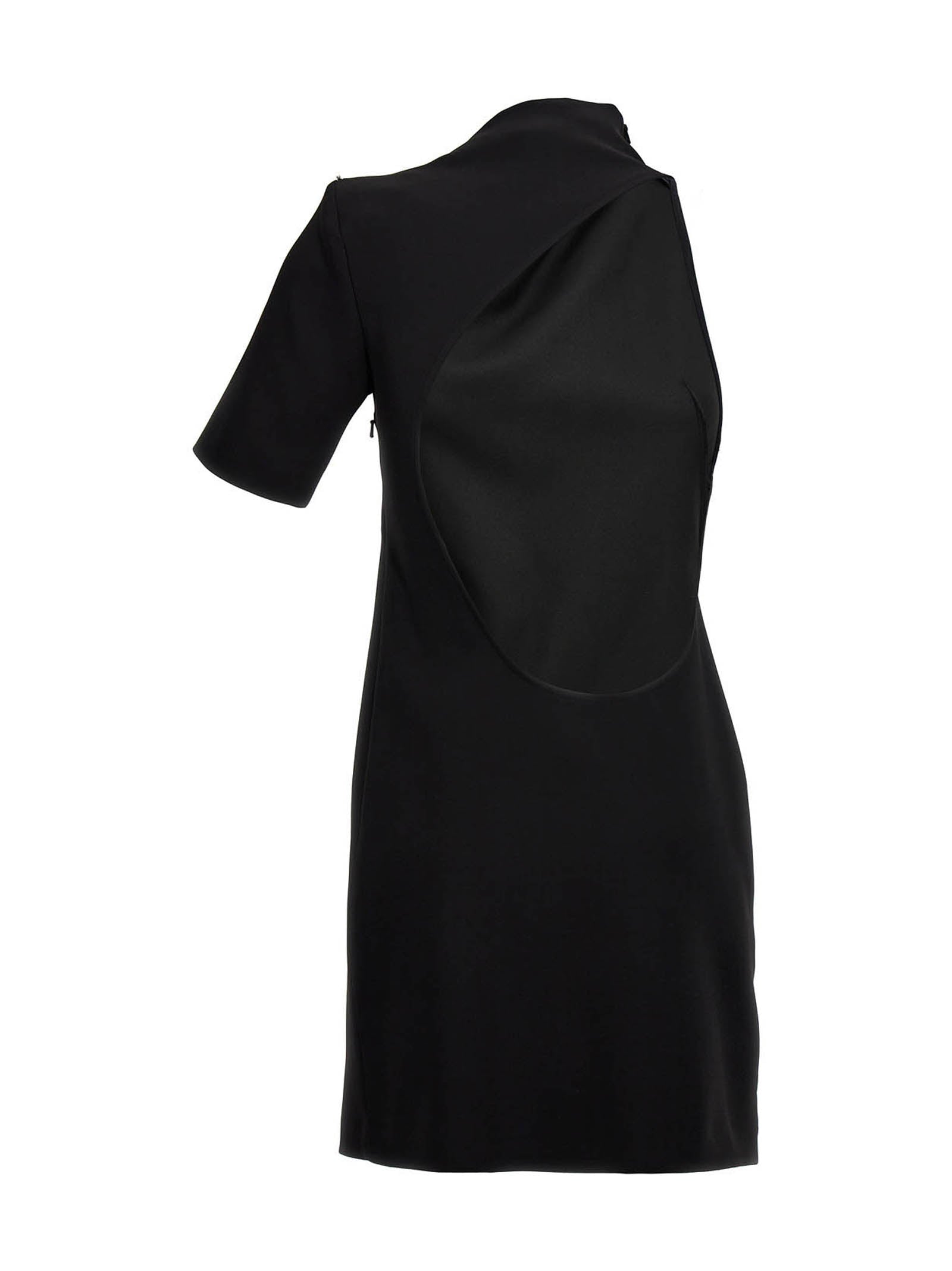 Dress by Sportmax for women in stretch viscose black features a dramatic silhouette, showcasing an elegant and that flows into a dramatic maxi short.