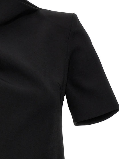Dress by Sportmax for women in stretch viscose black features an sultry silhouette defined by a and , falling to an sultry maxi short for a sultry look.