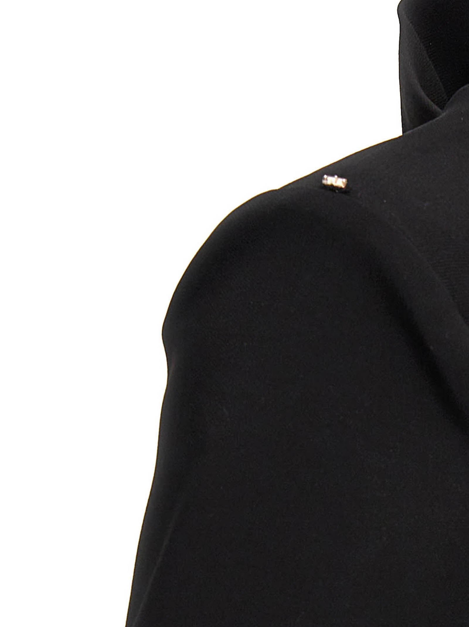 Dress by Sportmax for women in stretch viscose black features an magnificent silhouette, artfully detailed with a magnificent and that flows into an magnificent maxi short.