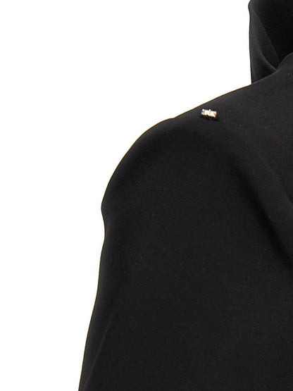 Dress by Sportmax for women in stretch viscose black features an magnificent silhouette, artfully detailed with a magnificent and that flows into an magnificent maxi short.