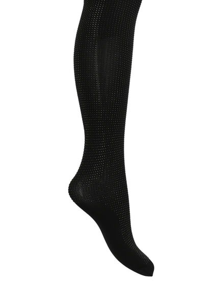 Hosiery by Wolford for women in polyamide 7 sequins black showcases a discreet silhouette, expertly designed as Women's Polyamide 7 Sequins Hosiery with a discreet finish for a sophisticated look.