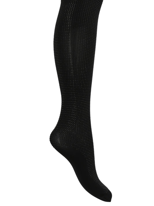 Hosiery by Wolford for women in polyamide 7 sequins black showcases a discreet silhouette, expertly designed as Women's Polyamide 7 Sequins Hosiery with a discreet finish for a sophisticated look.