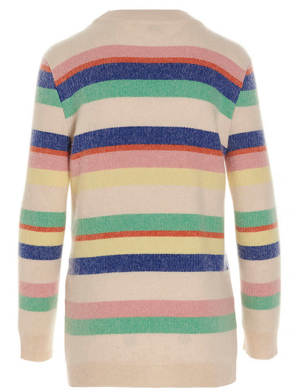 Cardigan by MIXIK for women in cashmere multicolor features an crisp silhouette, showcasing a sophisticated and detail for a truly crisp finish.