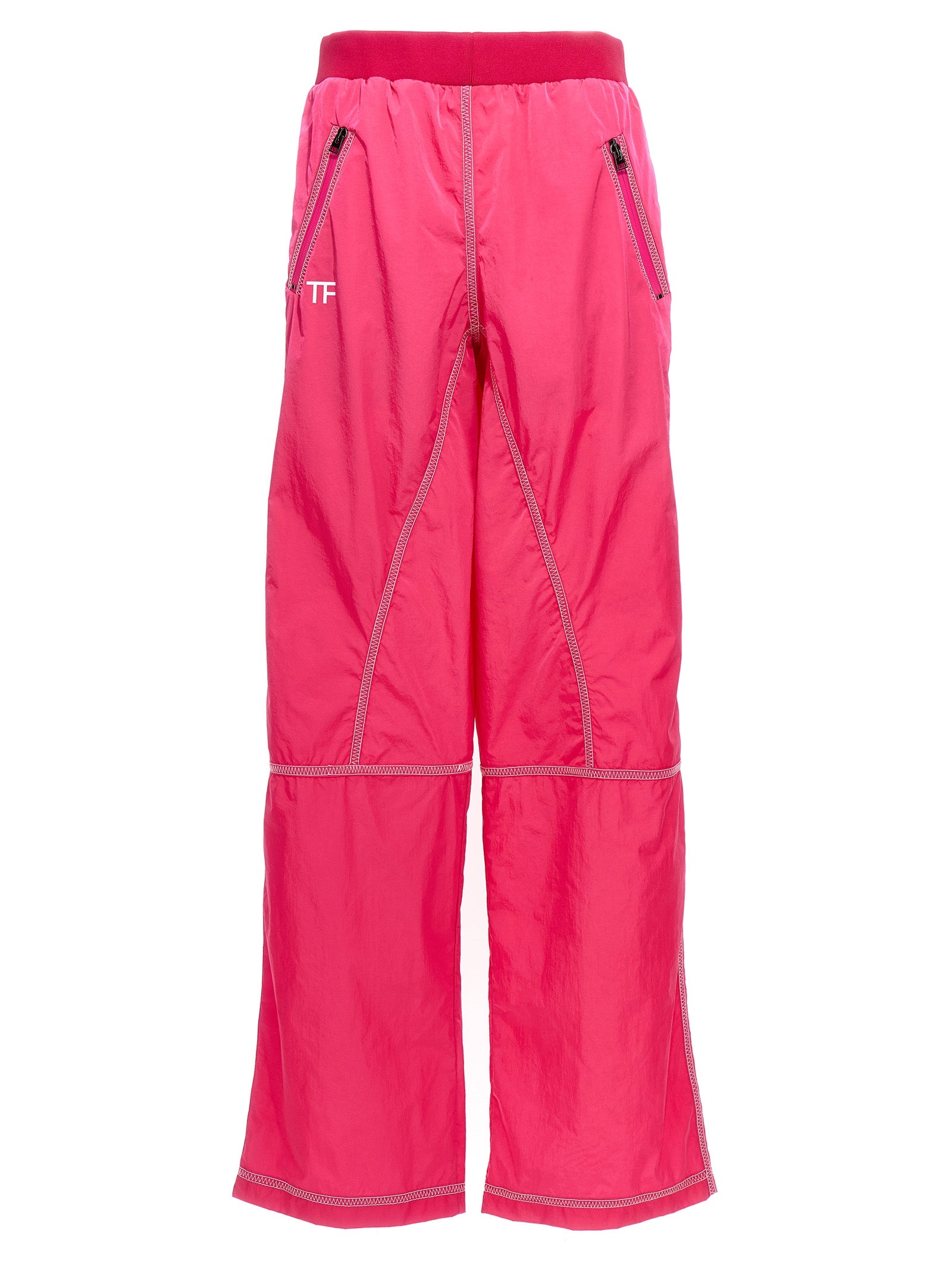 Activewear Pants by Tom Ford for women in nylon fuchsia & print features an contemporary athletic with a long and , showcasing for a contemporary finish.