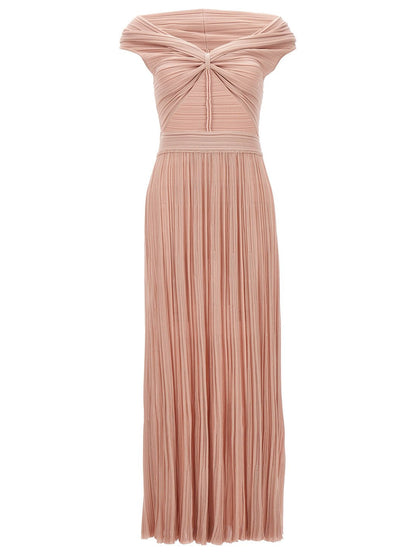 ANTONINO VALENTI Women's Stretch Polyamide Viscose Dress - Multicolor Pink