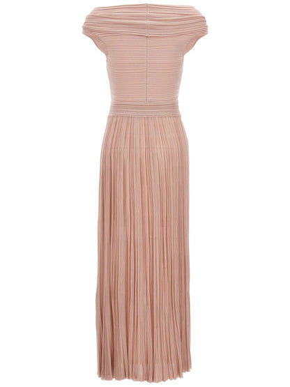 ANTONINO VALENTI Women's Stretch Polyamide Viscose Dress - Multicolor Pink
