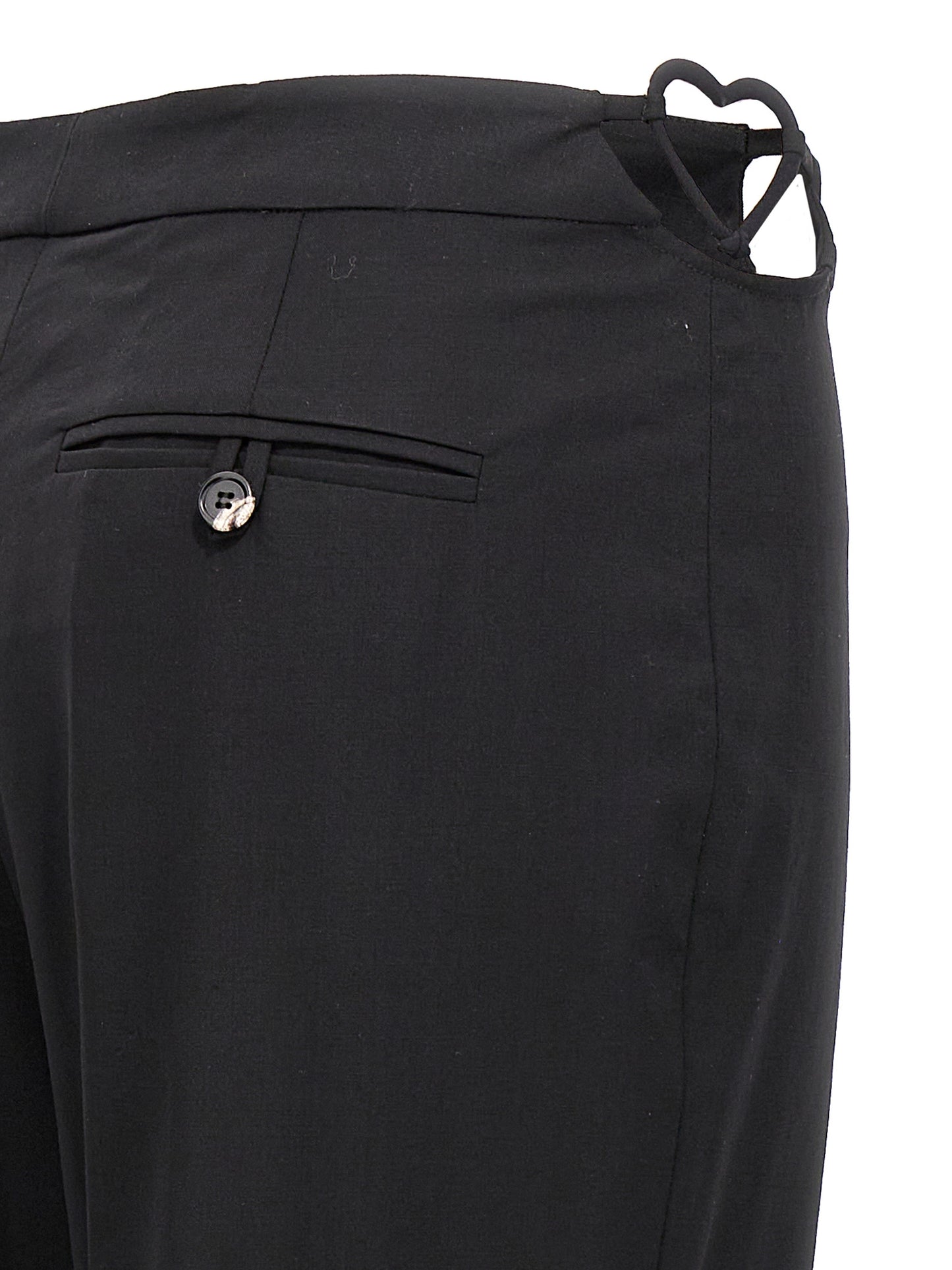 Pants by Nensi Dojaka for women in virgin wool black features a stylish silhouette with a stylish straight-leg, long, and .