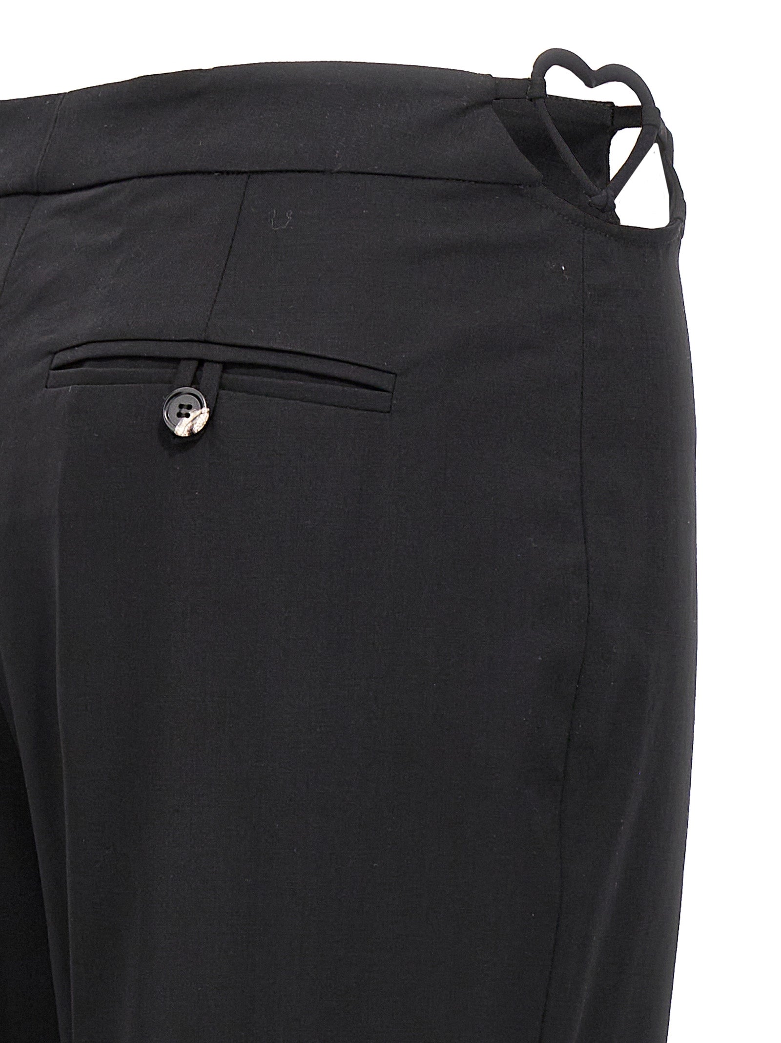 Pants by Nensi Dojaka for women in virgin wool black features a stylish silhouette with a stylish straight-leg, long, and .
