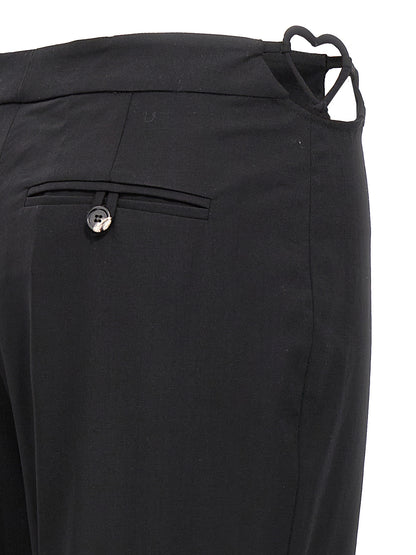 Pants by Nensi Dojaka for women in virgin wool black features a stylish silhouette with a stylish straight-leg, long, and .