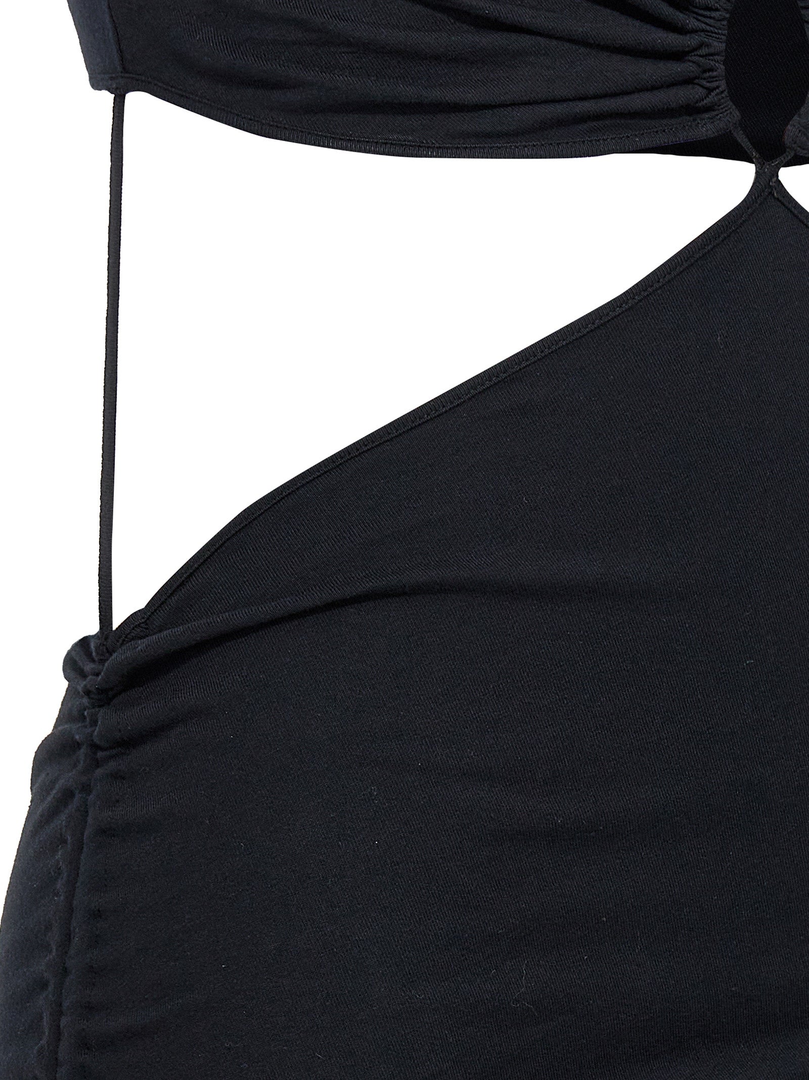 Dress by Nensi Dojaka for women in cotton black features an sultry silhouette defined by a and , falling to an sultry midi short for a sultry look.