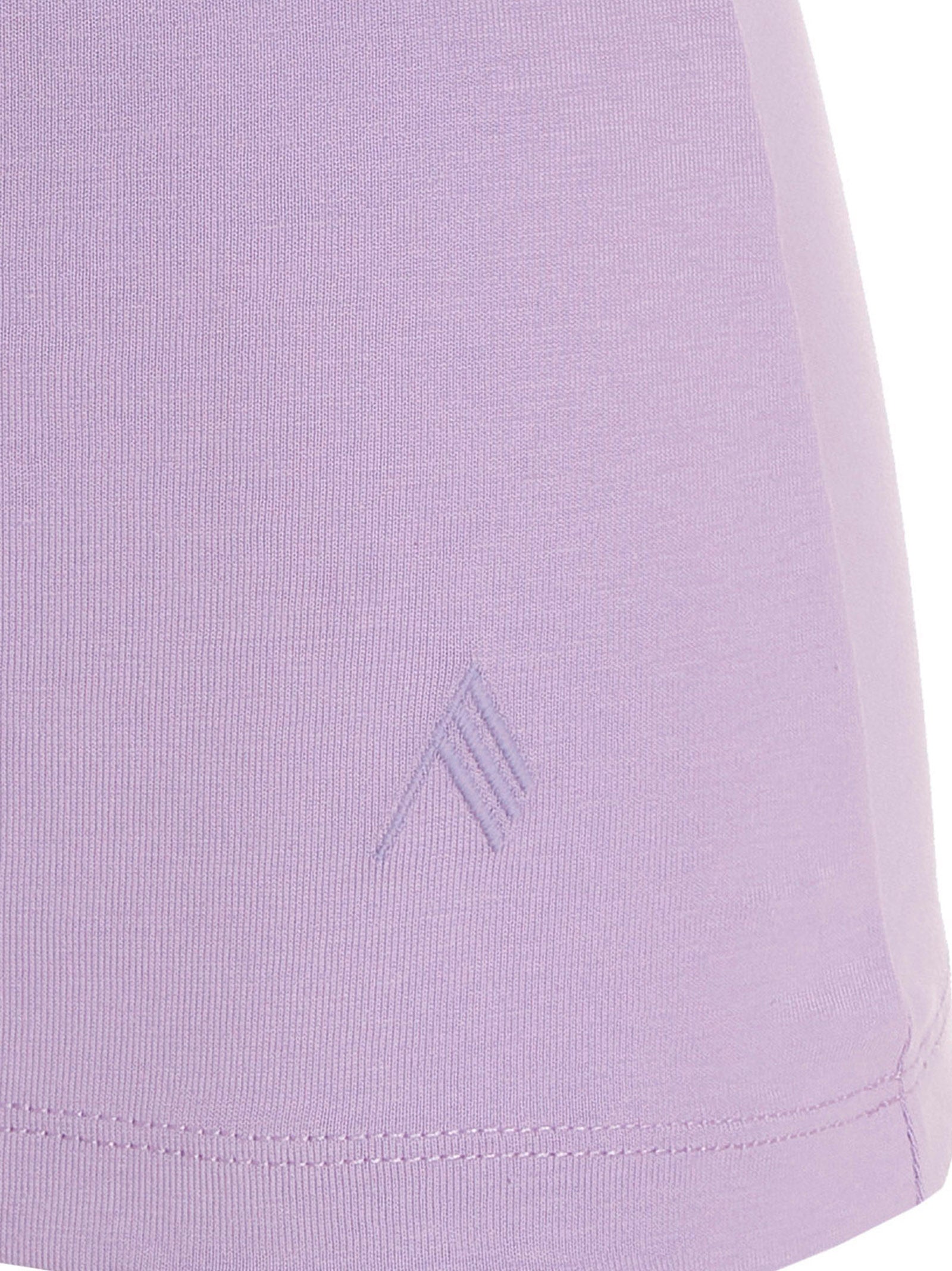 T-Shirt by The Attico for women in cotton purple showcases a dramatic silhouette, elegantly detailed with a dramatic and for a truly dramatic finish.