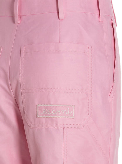 Casual Pants by Marni for women in polyamide linen & cotton multicolor & pink presents a refined pantology silhouette, artfully defined by a refined pantology , long, and a sophisticated .
