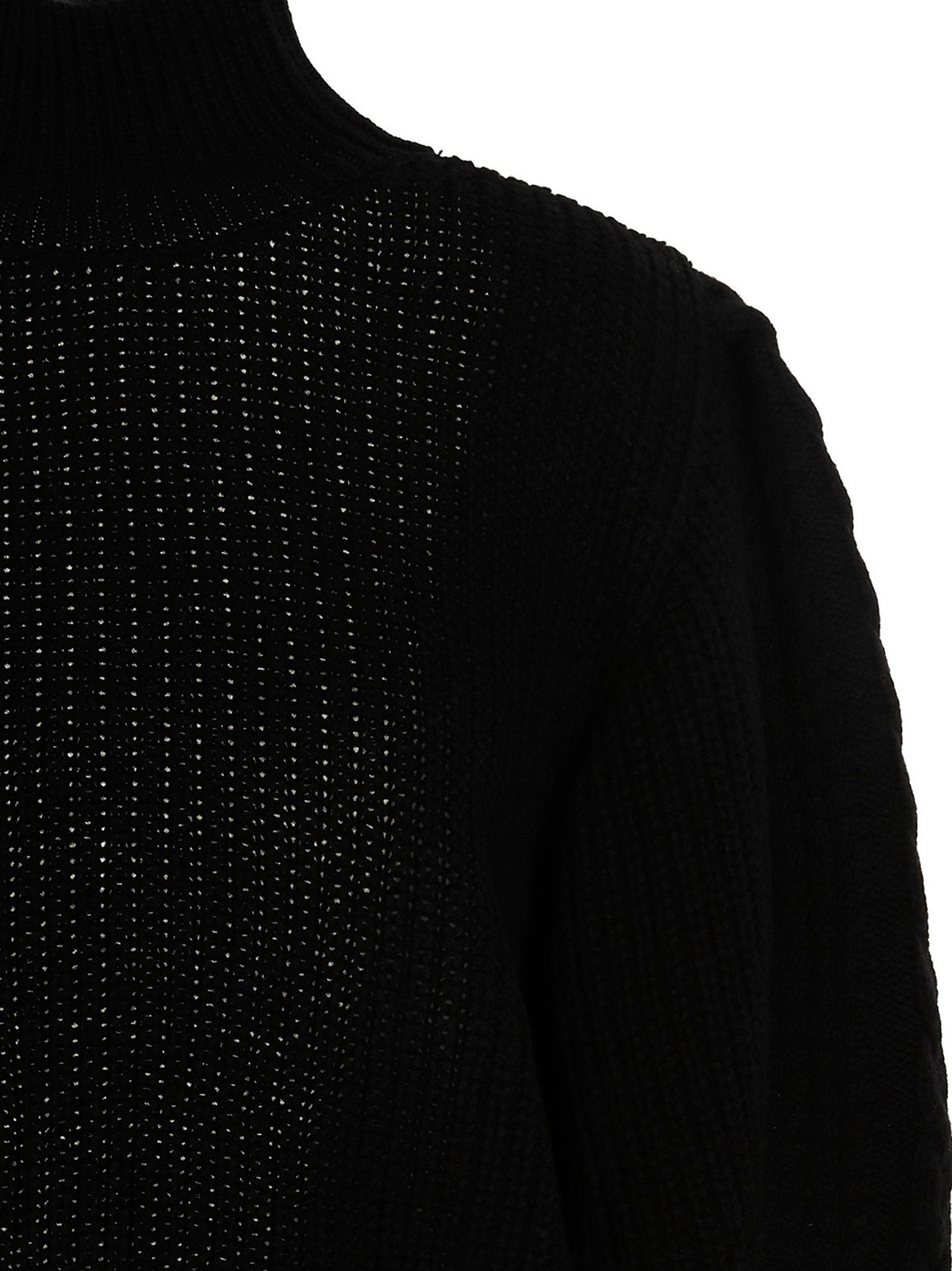 Cardigan by MIXIK for women in wool black showcases a luxurious silhouette, meticulously detailed with a sophisticated and for a refined finish.