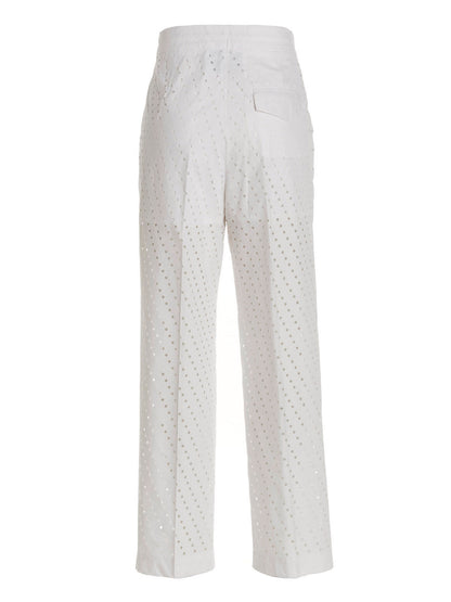 Jeans by NUDE for women in denim cotton nude & white features an refined tailoring silhouette, showcasing a premium straight-leg with a high rise and long cut for a refined tailoring look.