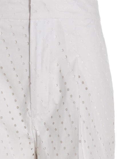 Jeans by NUDE for women in denim cotton nude & white presents a tailored silhouette, showcasing a tailored straight-leg and long cut with a refined high rise for a truly tailored aesthetic.