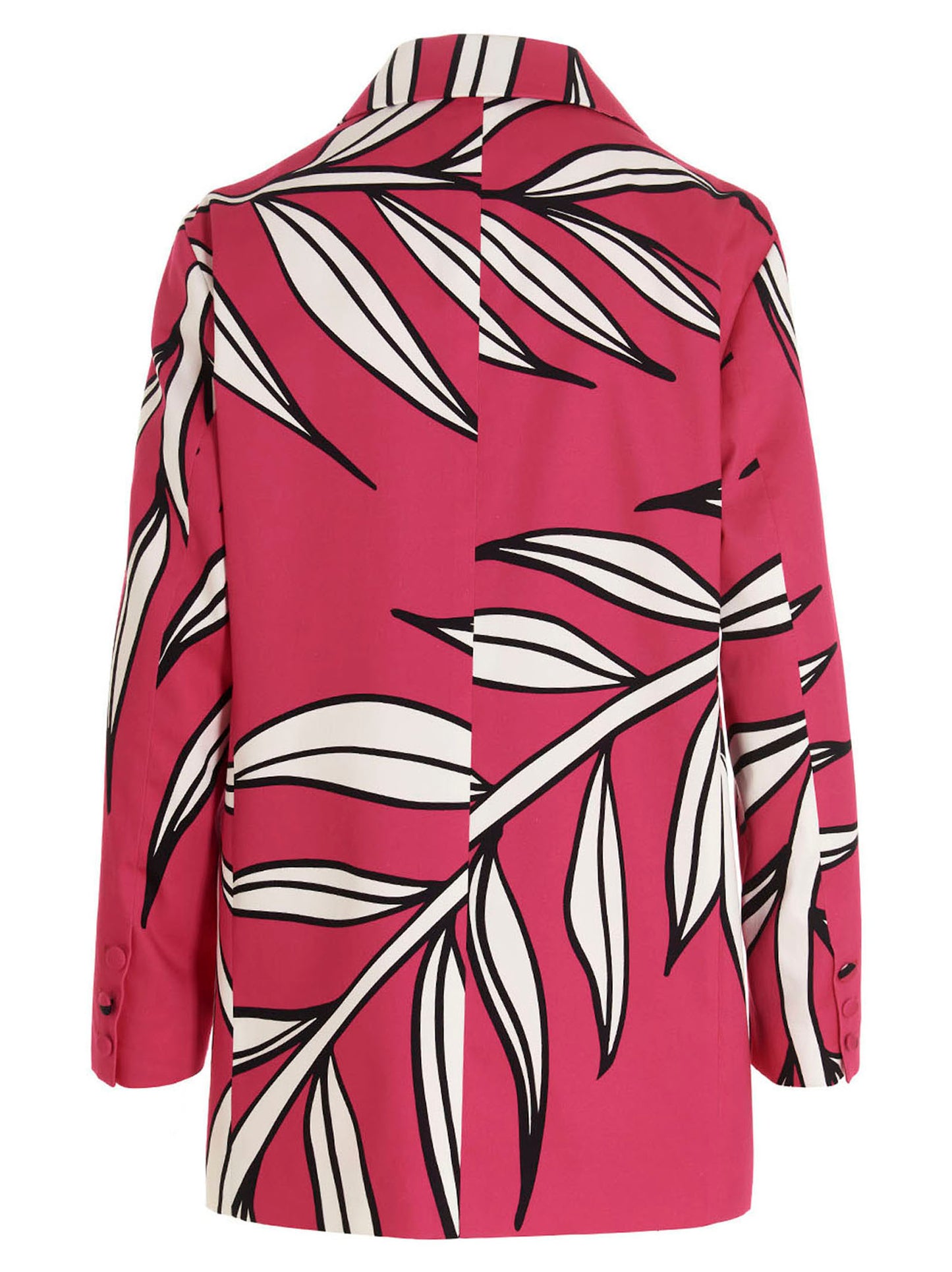 Blazer by ROCHAS for women in cotton fuchsia, floral & print presents a distinguished silhouette, detailed with a distinguished and distinctive for a truly sophisticated finish.
