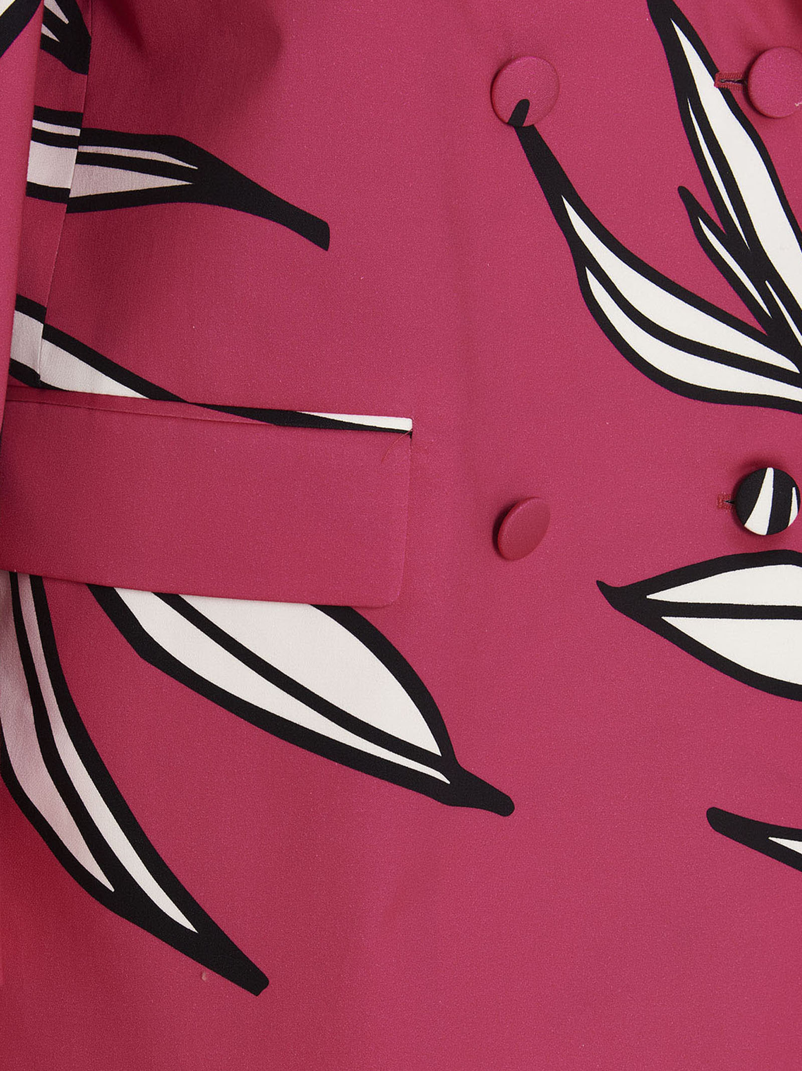 Blazer by ROCHAS for women in cotton fuchsia, floral & print showcases a polished silhouette, highlighted by a refined and polished for a sophisticated finish.