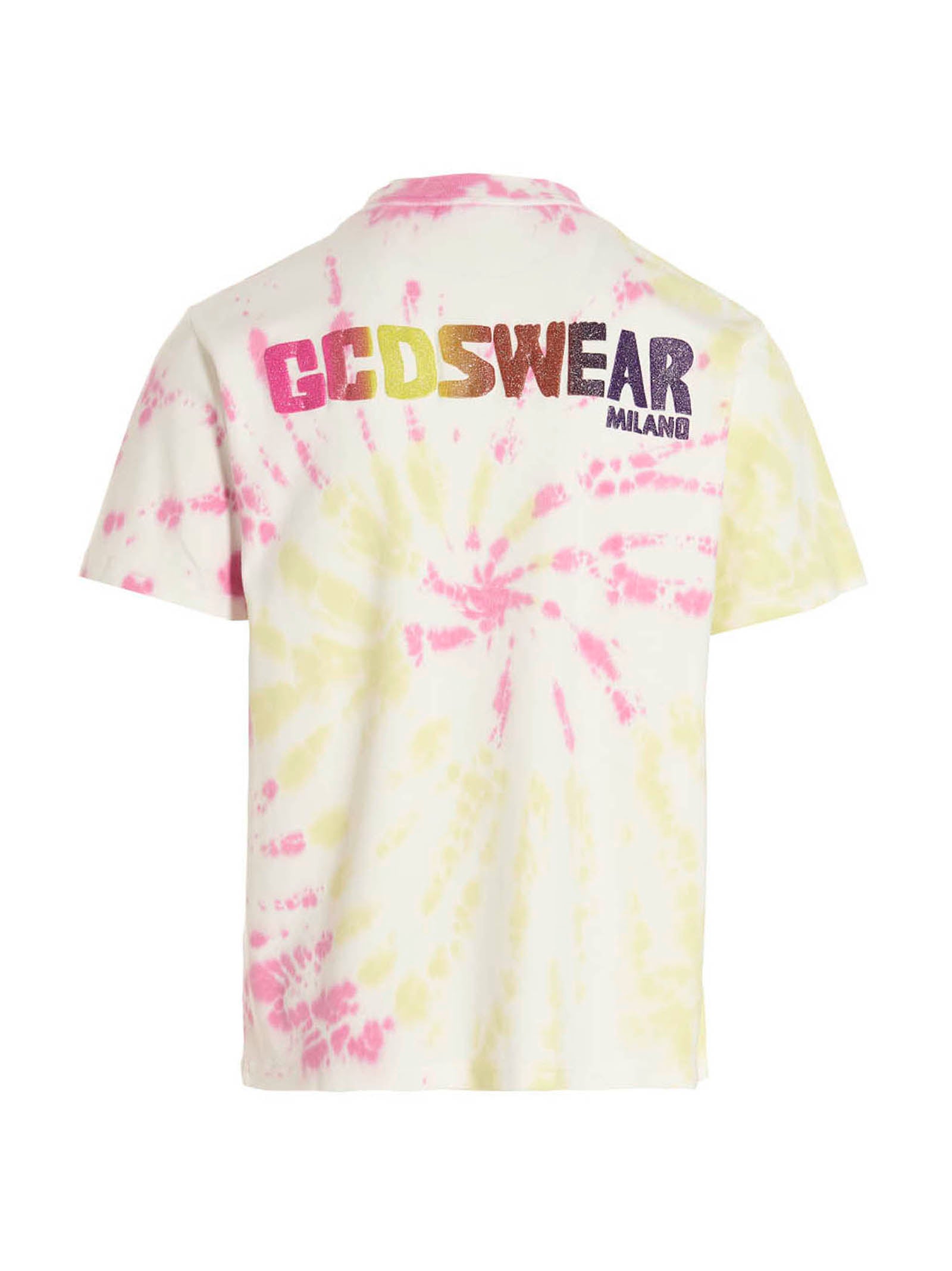 T-Shirt by GCDS for men in cotton multicolor, tie-dye & print showcases a chic silhouette, artfully detailed with a chic and for a chic finish.