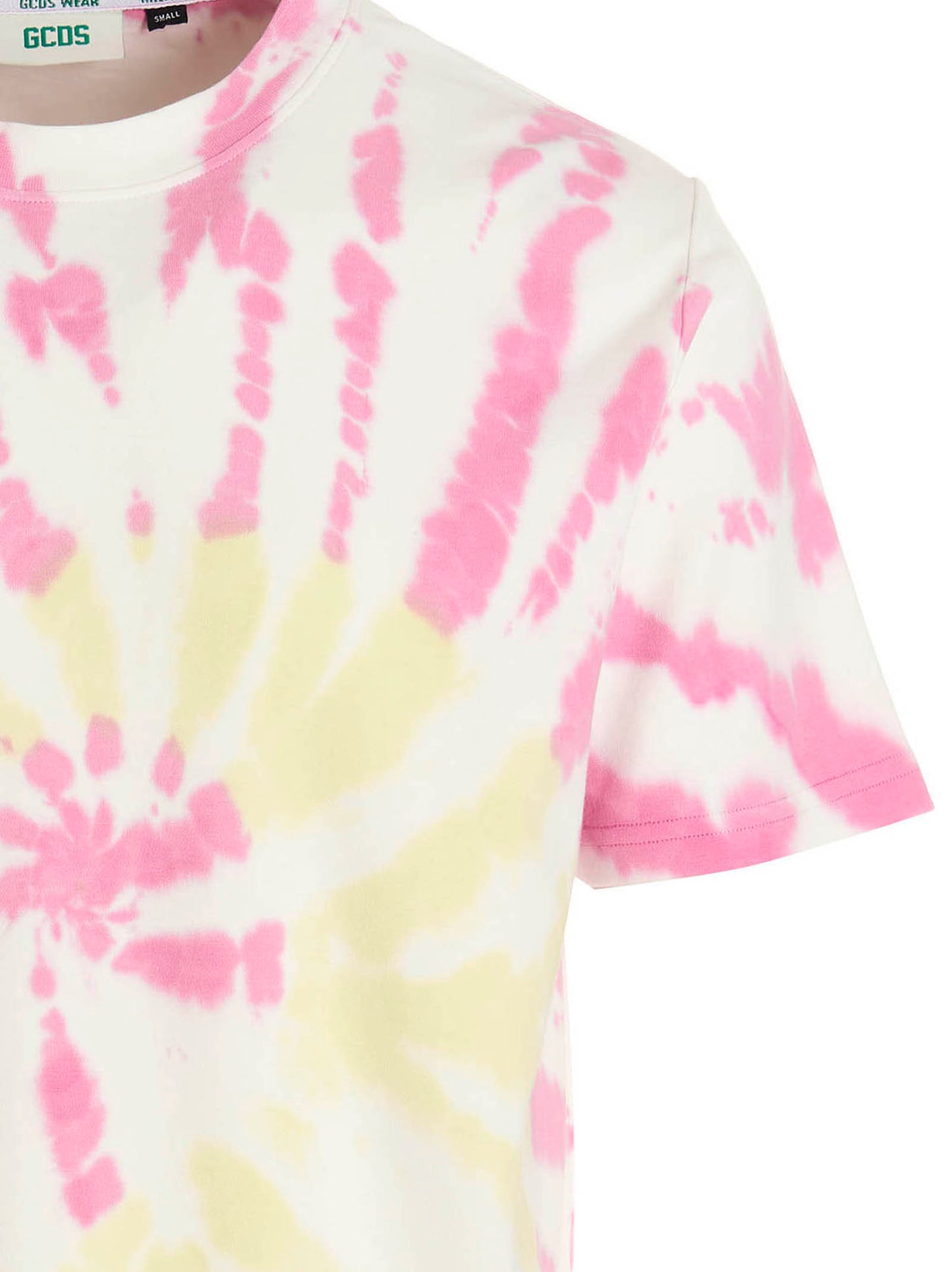 T-Shirt by GCDS for men in cotton multicolor, tie-dye & print features an on trend silhouette, perfectly showcasing a on trend and for an elevated aesthetic.