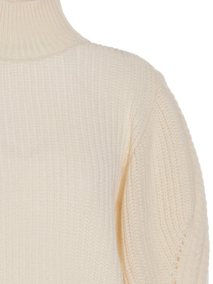 Cardigan by MIXIK for women in wool white features an crisp silhouette, showcasing a sophisticated and detail for a truly crisp finish.