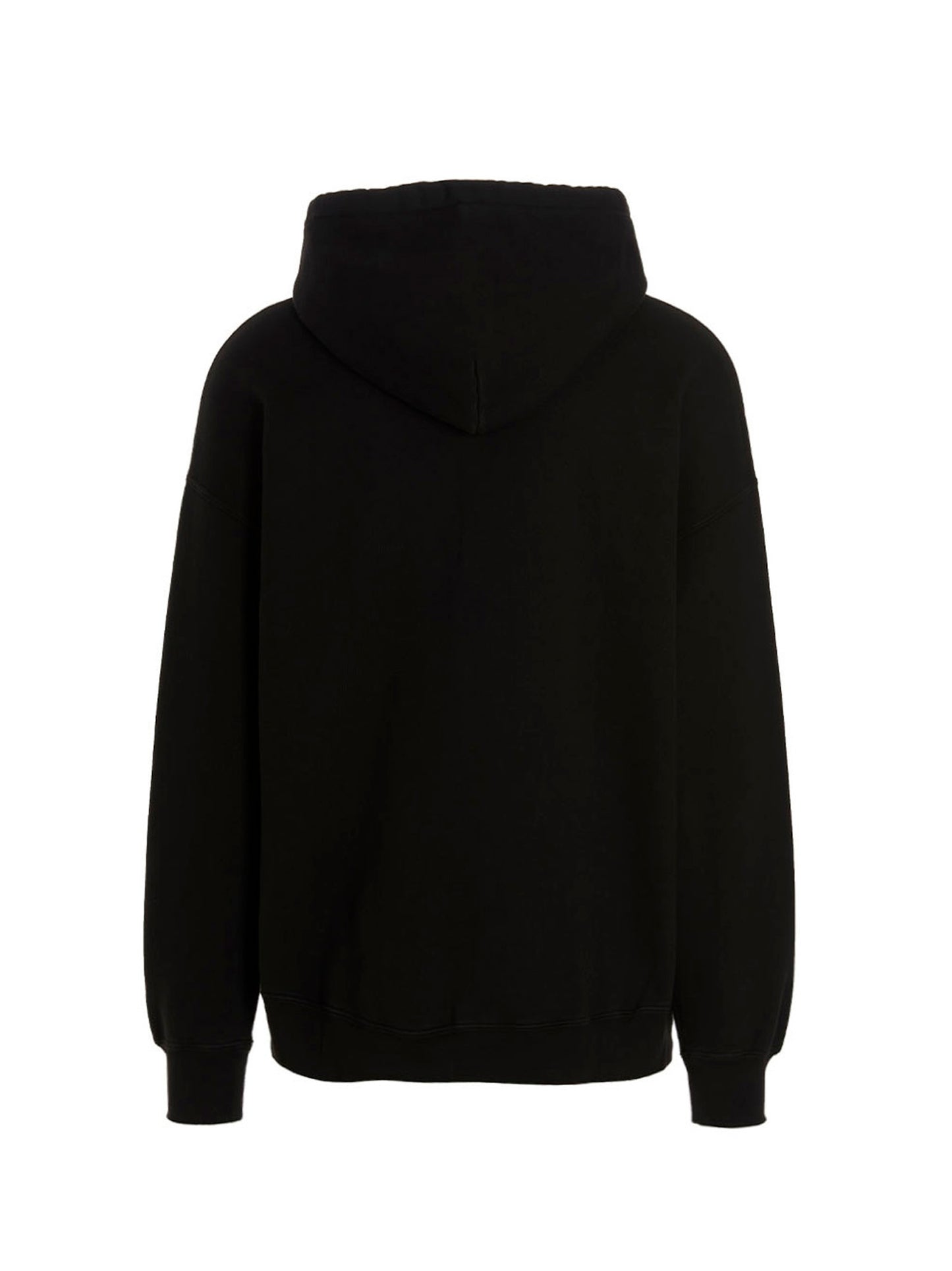 Sweatshirt Hoodie by 1989 Studio for men in cotton black & print features an avant-garde silhouette, showcasing a sophisticated hooded neckline and detail for a truly avant-garde finish.